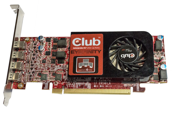 Club 3D Radeon R7 250 Eyefinity 4 Aktiv PCIe 3.0 x16 2GB Ram 128Bit